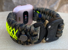Load image into Gallery viewer, Paracord Watch Band compatible with Fitbit Versa 1, Versa Lite, Versa 2, Versa 3, Versa 4, Sense, Sense 2 (watch not included).