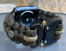 Lade das Bild in den Galerie-Viewer, Paracord Watch Band compatible with Apple Watch Series 1, 2, 3, 4, 5, 6, 7, 8, 9, Ultra, Ultra 2 & SE (watch not included)