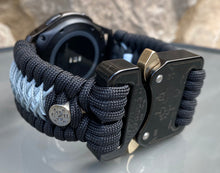Load image into Gallery viewer, Samsung Galaxy Watch Band, Galaxy 42mm, Galaxy 46mm, Gear S3 Frontier, Gear S3 Classic, Gear Sport, 550 Paracord Watch Band.