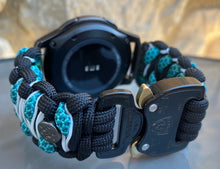 Load image into Gallery viewer, Samsung Galaxy Watch Band, Galaxy 42mm, Galaxy 46mm, Gear S3 Frontier, Gear S3 Classic, Gear Sport, 550 Paracord Watch Band.