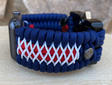 Lade das Bild in den Galerie-Viewer, Paracord Watch Band compatible with Apple Watch Series 1, 2, 3, 4, 5, 6, 7, 8, Ultra & SE (watch not included)