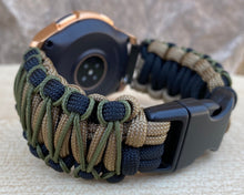 Load image into Gallery viewer, Samsung Galaxy Watch Band, Galaxy 42mm, Galaxy 46mm, Gear S3 Frontier, Gear S3 Classic, Gear Sport, 550 Paracord Watch Band.