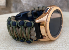 Load image into Gallery viewer, Samsung Galaxy Watch Band, Galaxy 42mm, Galaxy 46mm, Gear S3 Frontier, Gear S3 Classic, Gear Sport, 550 Paracord Watch Band.