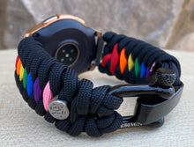 Load image into Gallery viewer, Samsung Galaxy Watch Band, Galaxy 42mm, Galaxy 46mm, Gear S3 Frontier, Gear S3 Classic, Gear Sport, 550 Paracord Watch Band.