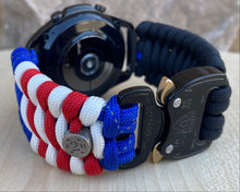 Load image into Gallery viewer, Paracord Watchband compatible with Samsung Galaxy Watch 3, Galaxy Watch 4, Galaxy Watch 5, Galaxy Watch 6 (watch not included)