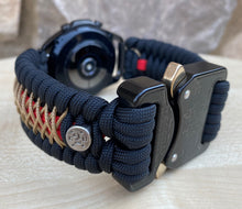 Load image into Gallery viewer, Paracord Watchband compatible with Samsung Galaxy Watch 3, Galaxy Watch 4, Galaxy Watch 5, Galaxy Watch 6 (watch not included)