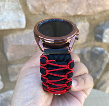 Load image into Gallery viewer, Paracord Watchband compatible with Samsung Galaxy Watch 3, Galaxy Watch 4, Galaxy Watch 5, Galaxy Watch 6 (watch not included)