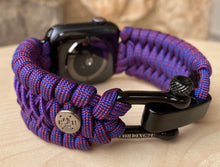 Lade das Bild in den Galerie-Viewer, Paracord Watch Band compatible with Apple Watch Series 1, 2, 3, 4, 5, 6, 7, 8, 9, Ultra, Ultra 2 & SE (watch not included)
