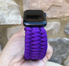 Lade das Bild in den Galerie-Viewer, Paracord Watch Band compatible with Apple Watch Series 1, 2, 3, 4, 5, 6, 7 & SE (watch not included)
