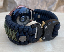 Load image into Gallery viewer, Paracord Watchband compatible with Samsung Galaxy Watch 3, Galaxy Watch 4, Galaxy Watch 5, Galaxy Watch 6 (watch not included)