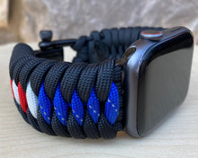 Lade das Bild in den Galerie-Viewer, Paracord Watch Band compatible with Apple Watch Series 1, 2, 3, 4, 5, 6, 7 & SE (watch not included)