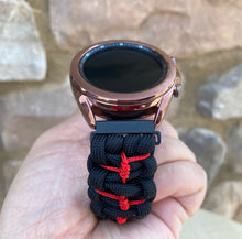 Load image into Gallery viewer, Paracord Watchband compatible with Samsung Galaxy Watch 3, Galaxy Watch 4, Galaxy Watch 5, Galaxy Watch 6 (watch not included)