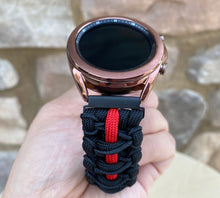 Load image into Gallery viewer, Paracord Watchband compatible with Samsung Galaxy Watch 3, Galaxy Watch 4, Galaxy Watch 5, Galaxy Watch 6 (watch not included)