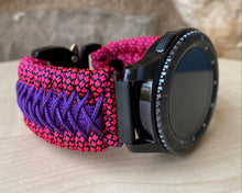 Load image into Gallery viewer, Samsung Galaxy Watch Band, Galaxy 42mm, Galaxy 46mm, Gear S3 Frontier, Gear S3 Classic, Gear Sport, 550 Paracord Watch Band.