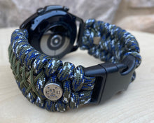 Load image into Gallery viewer, Paracord Watchband compatible with Samsung Galaxy Watch 3, Galaxy Watch 4, Galaxy Watch 5, Galaxy Watch 6 (watch not included)