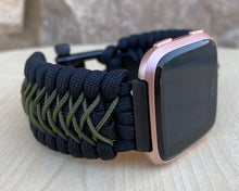 Lade das Bild in den Galerie-Viewer, Paracord Watch Band compatible with Fitbit Versa 1, Versa Lite, Versa 2, Versa 3, Versa 4, Sense, Sense 2 (watch not included).
