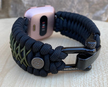 Lade das Bild in den Galerie-Viewer, Paracord Watch Band compatible with Fitbit Versa 1, Versa Lite, Versa 2, Versa 3, Versa 4, Sense, Sense 2 (watch not included).