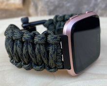 Load image into Gallery viewer, Paracord Watch Band compatible with Fitbit Versa 1, Versa Lite, Versa 2, Versa 3, Versa 4, Sense, Sense 2 (watch not included).