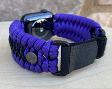 Load image into Gallery viewer, Personalized Paracord Watch Band for Apple Watch Series 1-11, Ultra, Ultra 2, Ultra 3, and SE (watch not included).