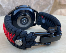 Load image into Gallery viewer, Paracord Watchband compatible with Samsung Galaxy Watch 3, Galaxy Watch 4, Galaxy Watch 5, Galaxy Watch 6 (watch not included)