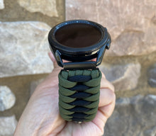 Load image into Gallery viewer, Paracord Watchband compatible with Samsung Galaxy Watch 3, Galaxy Watch 4, Galaxy Watch 5, Galaxy Watch 6 (watch not included)