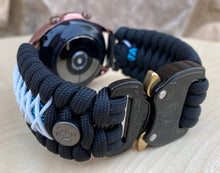 Load image into Gallery viewer, Paracord Watchband compatible with Samsung Galaxy Watch 3, Galaxy Watch 4, Galaxy Watch 5, Galaxy Watch 6 (watch not included)