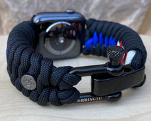 Lade das Bild in den Galerie-Viewer, Paracord Watch Band compatible with Apple Watch Series 1, 2, 3, 4, 5, 6, 7 & SE (watch not included)