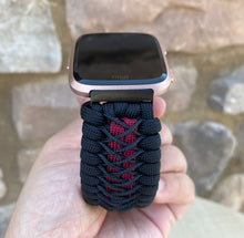 Lade das Bild in den Galerie-Viewer, Paracord Watch Band compatible with Fitbit Versa 1, Versa Lite, Versa 2, Versa 3, Versa 4, Sense, Sense 2 (watch not included).