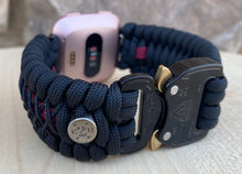 Lade das Bild in den Galerie-Viewer, Paracord Watch Band compatible with Fitbit Versa 1, Versa Lite, Versa 2, Versa 3, Versa 4, Sense, Sense 2 (watch not included).
