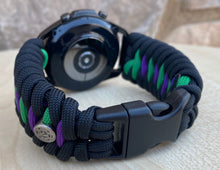 Load image into Gallery viewer, Paracord Watchband compatible with Samsung Galaxy Watch 3, Galaxy Watch 4, Galaxy Watch 5, Galaxy Watch 6 (watch not included)