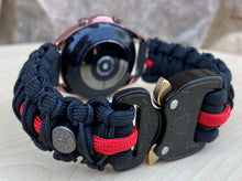 Load image into Gallery viewer, Paracord Watchband compatible with Samsung Galaxy Watch 3, Galaxy Watch 4, Galaxy Watch 5, Galaxy Watch 6 (watch not included)