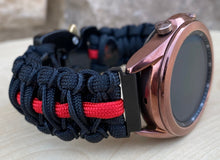 Load image into Gallery viewer, Paracord Watchband compatible with Samsung Galaxy Watch 3, Galaxy Watch 4, Galaxy Watch 5, Galaxy Watch 6 (watch not included)