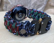 Load image into Gallery viewer, Paracord Watchband compatible with Samsung Galaxy Watch 3, Galaxy Watch 4, Galaxy Watch 5, Galaxy Watch 6 (watch not included)
