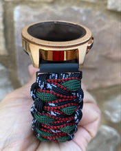 Load image into Gallery viewer, Samsung Galaxy Watch Band, Galaxy 42mm, Galaxy 46mm, Gear S3 Frontier, Gear S3 Classic, Gear Sport, 550 Paracord Watch Band.