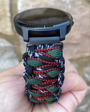 Cargar imagen en el visor de la galería, Paracord watch band compatible with Garmin Approach S12/S40/S42, D2 Air/X10, Vivoactive, Venu, Vivomove, Forerunner 55/245/255/645/745 (watch not included)