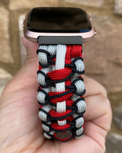 Lade das Bild in den Galerie-Viewer, Paracord Watch Band compatible with Fitbit Versa 1, Versa Lite, Versa 2, Versa 3, Versa 4, Sense, Sense 2 (watch not included).