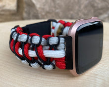 Lade das Bild in den Galerie-Viewer, Paracord Watch Band compatible with Fitbit Versa 1, Versa Lite, Versa 2, Versa 3, Versa 4, Sense, Sense 2 (watch not included).