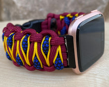 Load image into Gallery viewer, Paracord Watch Band compatible with Fitbit Versa 1, Versa Lite, Versa 2, Versa 3, Versa 4, Sense, Sense 2 (watch not included).