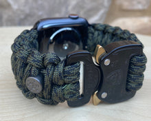 Charger l'image dans la galerie, Paracord Watch Band compatible with Apple Watch Series 1, 2, 3, 4, 5, 6, 7 & SE (watch not included)