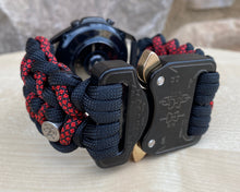 Load image into Gallery viewer, Paracord Watchband compatible with Samsung Galaxy Watch 3, Galaxy Watch 4, Galaxy Watch 5, Galaxy Watch 6 (watch not included)