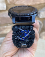 Load image into Gallery viewer, Samsung Galaxy Watch Band, Galaxy 42mm, Galaxy 46mm, Gear S3 Frontier, Gear S3 Classic, Gear Sport, 550 Paracord Watch Band.