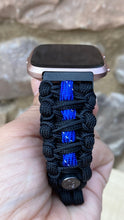 Lade das Bild in den Galerie-Viewer, Paracord Watch Band compatible with Fitbit Versa 1, Versa Lite, Versa 2, Versa 3, Versa 4, Sense, Sense 2 (watch not included).