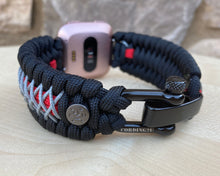 Load image into Gallery viewer, Paracord Watch Band compatible with Fitbit Versa 1, Versa Lite, Versa 2, Versa 3, Versa 4, Sense, Sense 2 (watch not included).