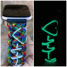 Charger l'image dans la galerie, Paracord Watch Band compatible with Fitbit Versa 1, Versa Lite, Versa 2, Versa 3, Versa 4, Sense, Sense 2 (watch not included).