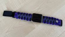 Cargar imagen en el visor de la galería, Paracord Watch Band compatible with Apple Watch Series 1, 2, 3, 4, 5, 6, 7 & SE (watch not included)