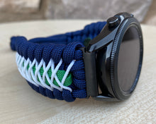 Lade das Bild in den Galerie-Viewer, Paracord Watchband compatible with Samsung Galaxy Watch 3, Galaxy Watch 4, Galaxy Watch 5, Galaxy Watch 6 (watch not included)