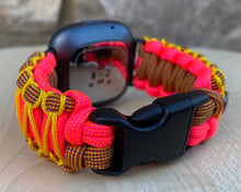 Load image into Gallery viewer, Paracord Watch Band compatible with Fitbit Versa 1, Versa Lite, Versa 2, Versa 3, Versa 4, Sense, Sense 2 (watch not included).