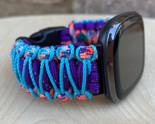 Lade das Bild in den Galerie-Viewer, Paracord Watch Band compatible with Fitbit Versa 1, Versa Lite, Versa 2, Versa 3, Versa 4, Sense, Sense 2 (watch not included).