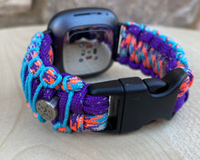 Lade das Bild in den Galerie-Viewer, Paracord Watch Band compatible with Fitbit Versa 1, Versa Lite, Versa 2, Versa 3, Versa 4, Sense, Sense 2 (watch not included).
