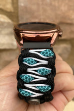 Load image into Gallery viewer, Paracord Watchband compatible with Samsung Galaxy Watch 3, Galaxy Watch 4, Galaxy Watch 5, Galaxy Watch 6 (watch not included)